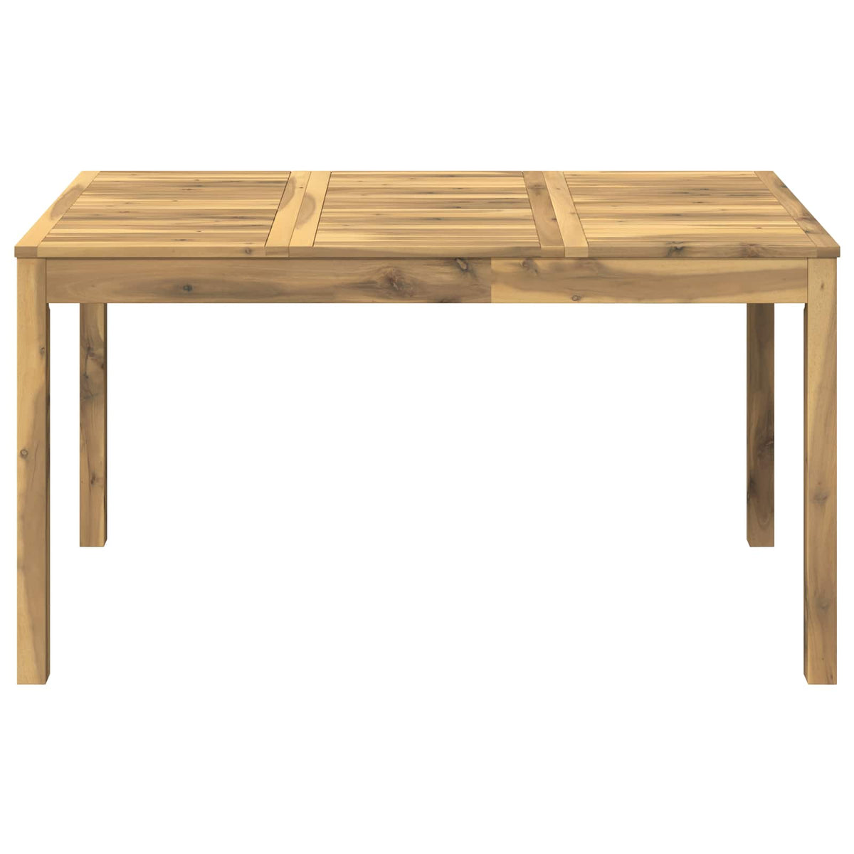 vidaXL Garden Dinner Table LAREN Whitewash 141 x 80.5 x 75 cm