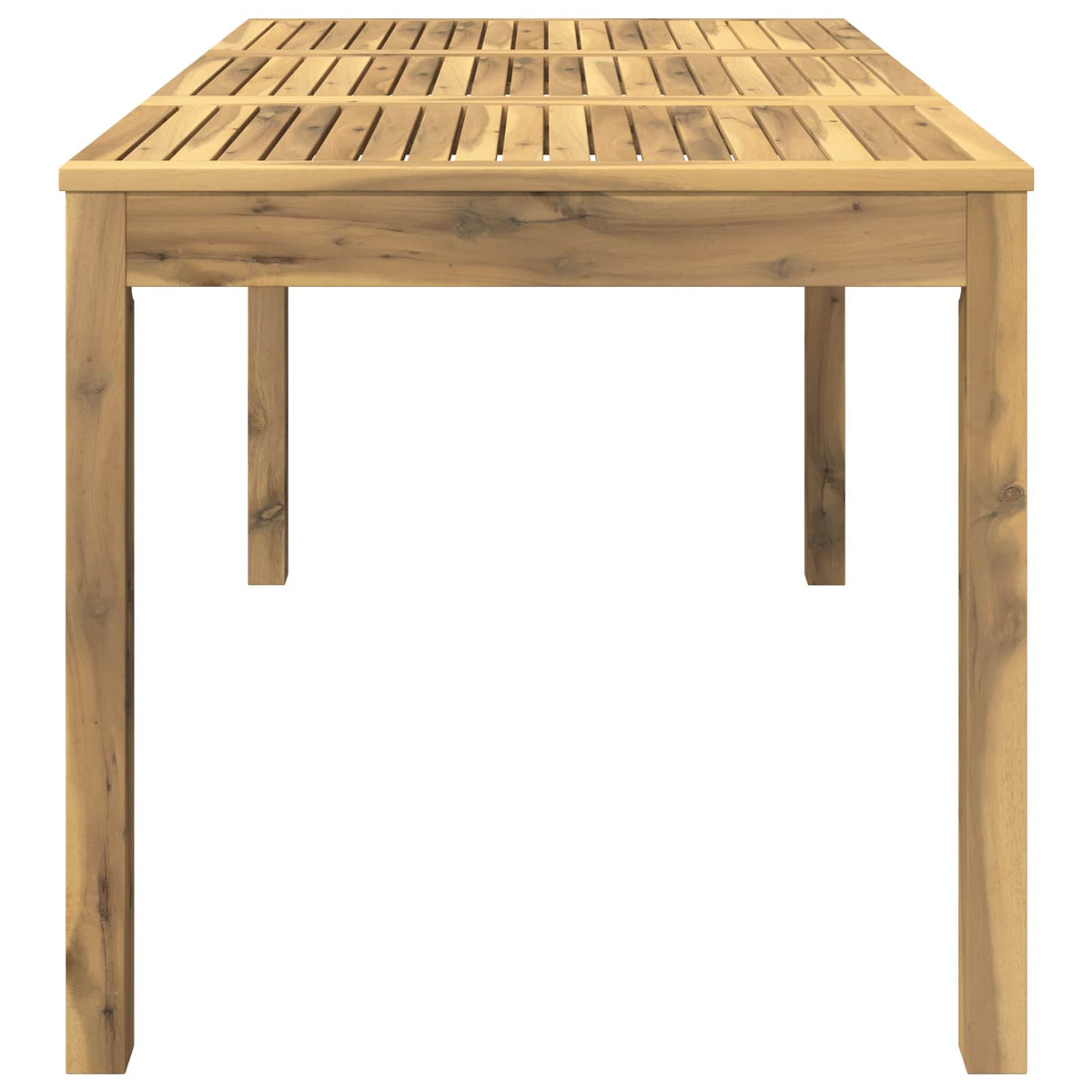 vidaXL Garden Dinner Table LAREN Whitewash 141 x 80.5 x 75 cm