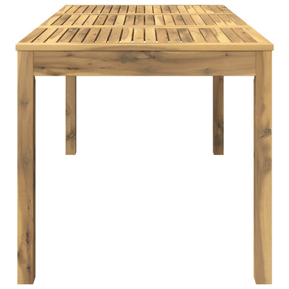 vidaXL Garden Dinner Table LAREN Whitewash 141 x 80.5 x 75 cm