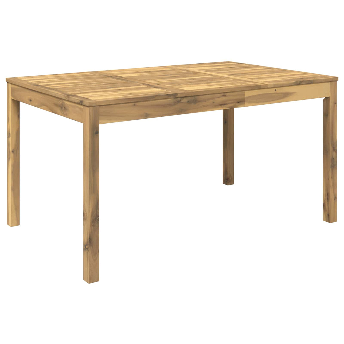 vidaXL Garden Dinner Table White 147 x 88.5 x 75 cm Solid Acacia Wood