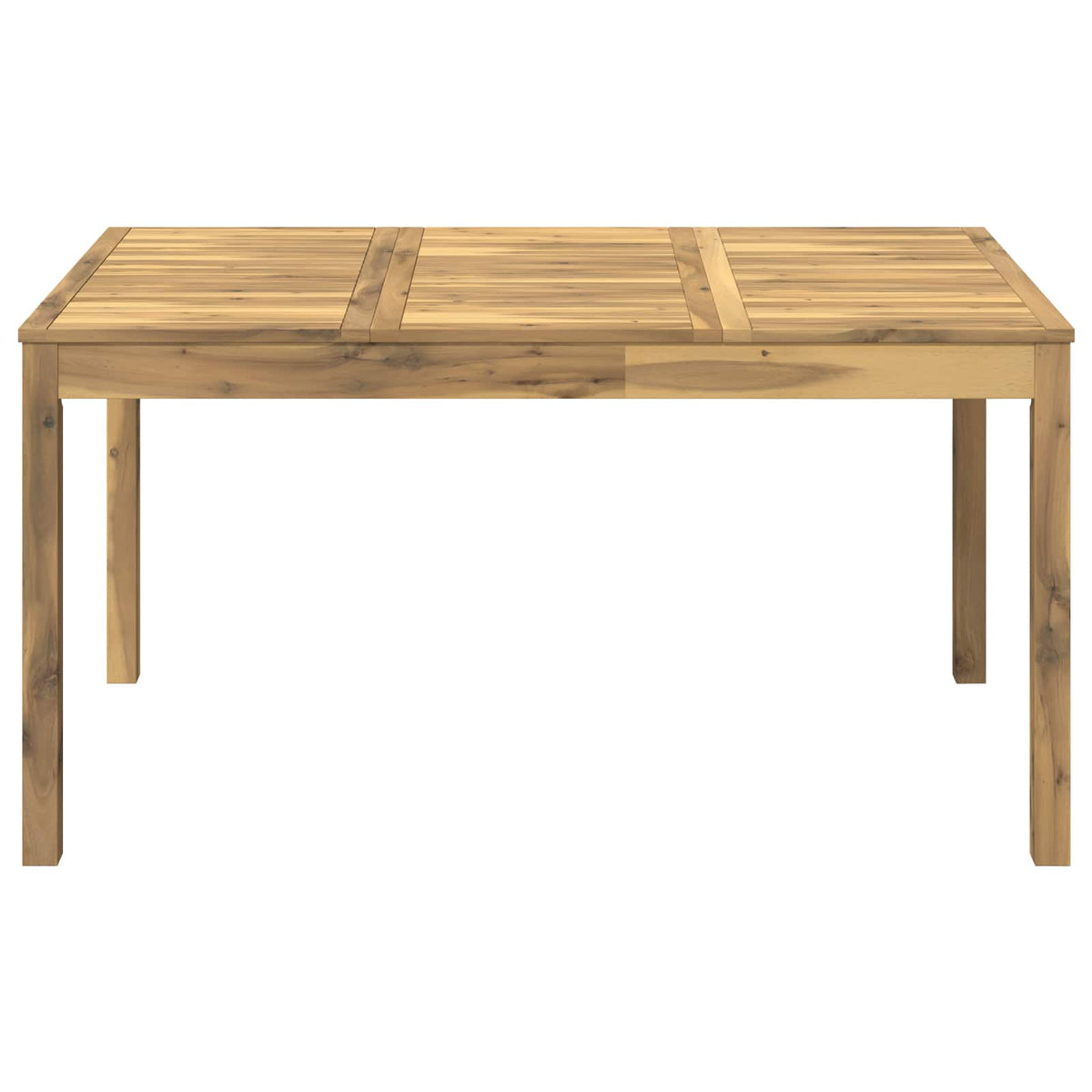 vidaXL Garden Dinner Table White 147 x 88.5 x 75 cm Solid Acacia Wood
