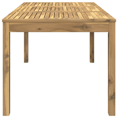 vidaXL Garden Dinner Table White 147 x 88.5 x 75 cm Solid Acacia Wood