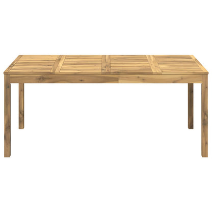 vidaXL Garden Dinner Table White 180 x 88.5 x 75 cm Solid Acacia Wood