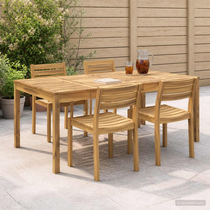 vidaXL Garden Dinner Table White 196 x 100.5 x 75 cm Solid Acacia Wood