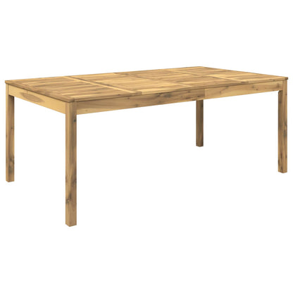 vidaXL Garden Dinner Table White 196 x 100.5 x 75 cm Solid Acacia Wood