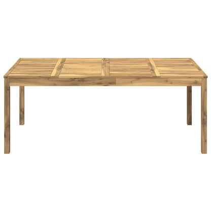 vidaXL Garden Dinner Table White 196 x 100.5 x 75 cm Solid Acacia Wood