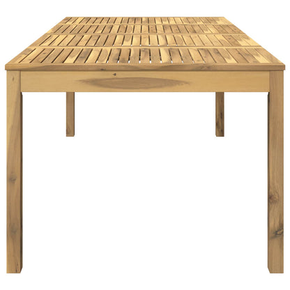 vidaXL Garden Dinner Table White 196 x 100.5 x 75 cm Solid Acacia Wood