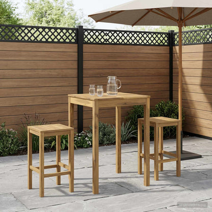 vidaXL Garden Bar Table LAREN Whitewash 70 x 68.5 x 105 cm