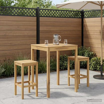 vidaXL Garden Bar Table White 80 x 80.5 x 105 cm Solid Acacia Wood