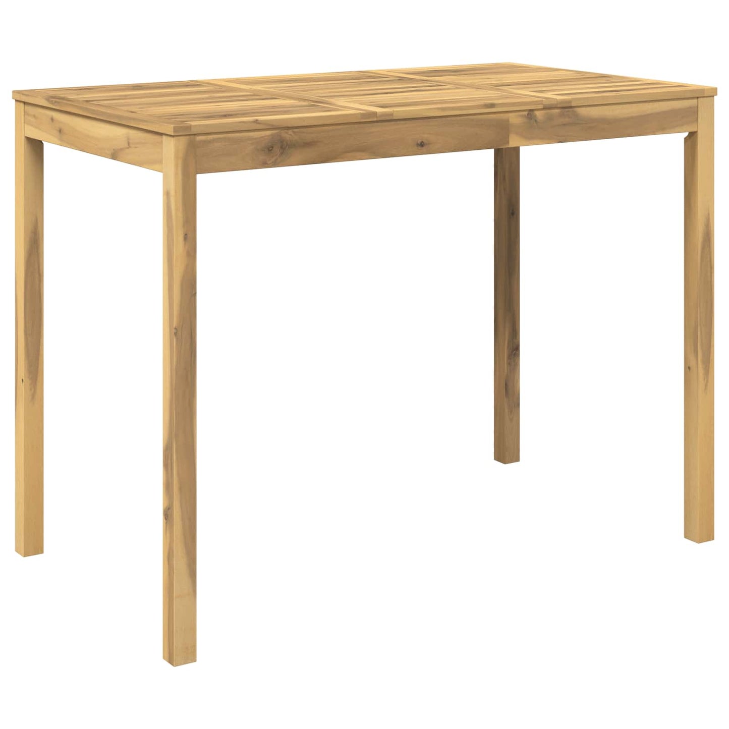vidaXL Garden Bar Table White 141 x 80.5 x 105 cm Solid Acacia Wood