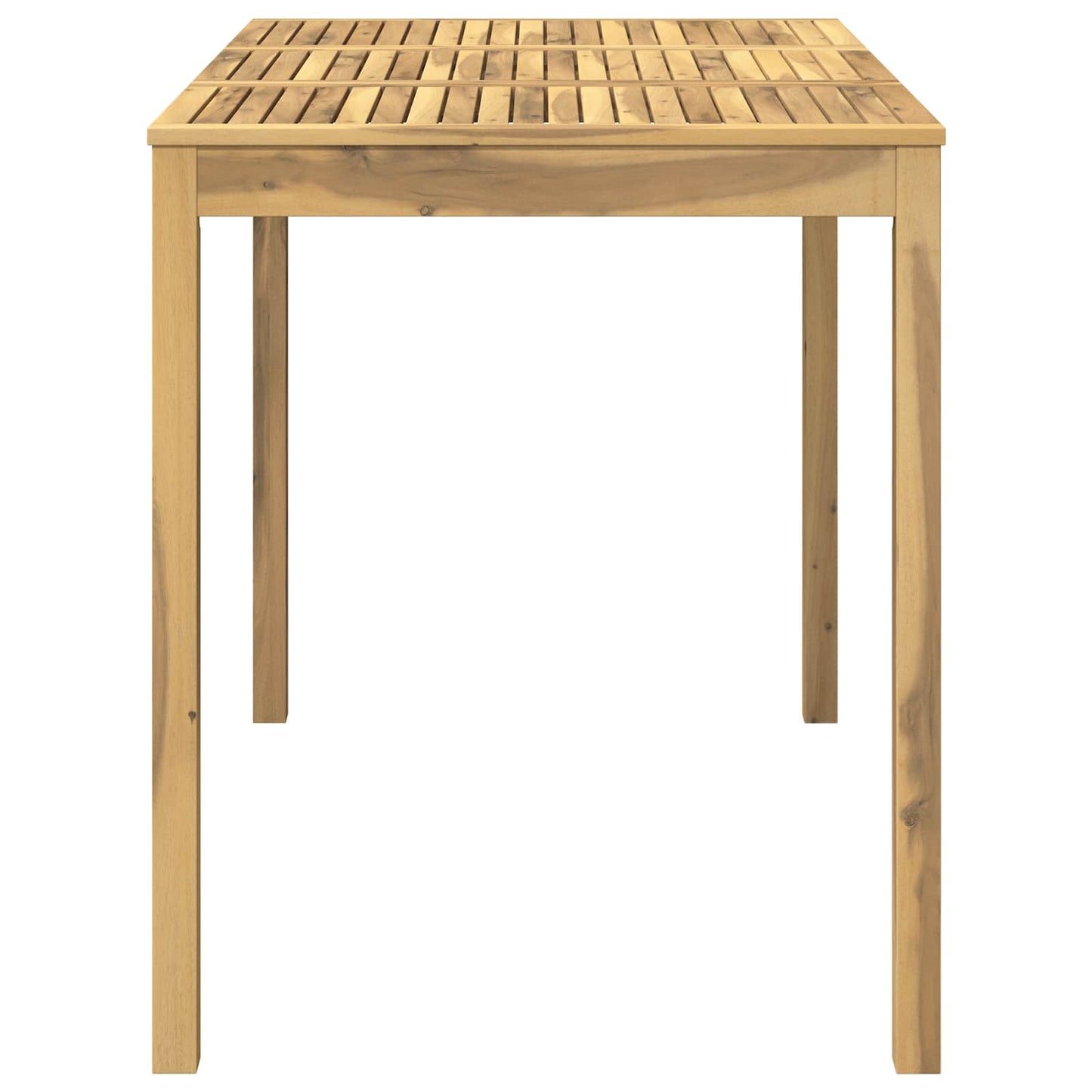 vidaXL Garden Bar Table White 147 x 88.5 x 105 cm Solid Acacia Wood
