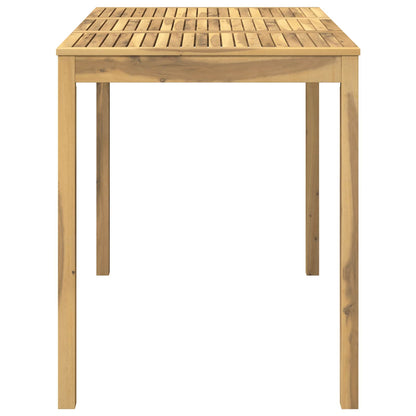 vidaXL Garden Bar Table White 147 x 88.5 x 105 cm Solid Acacia Wood