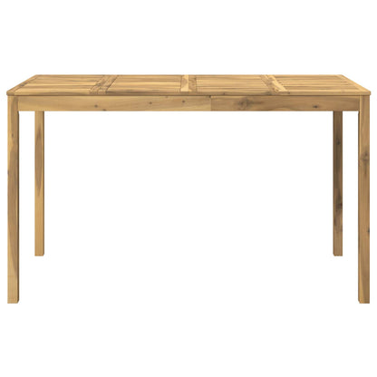 vidaXL Garden Bar Table White 180 x 88.5 x 105 cm Solid Acacia Wood