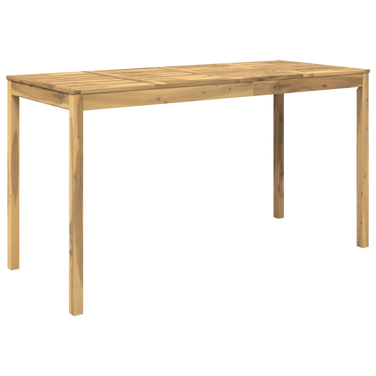 vidaXL Garden Bar Table White 196 x 80.5 x 105 cm Solid Acacia Wood