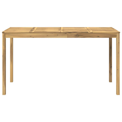 vidaXL Garden Bar Table White 196 x 80.5 x 105 cm Solid Acacia Wood