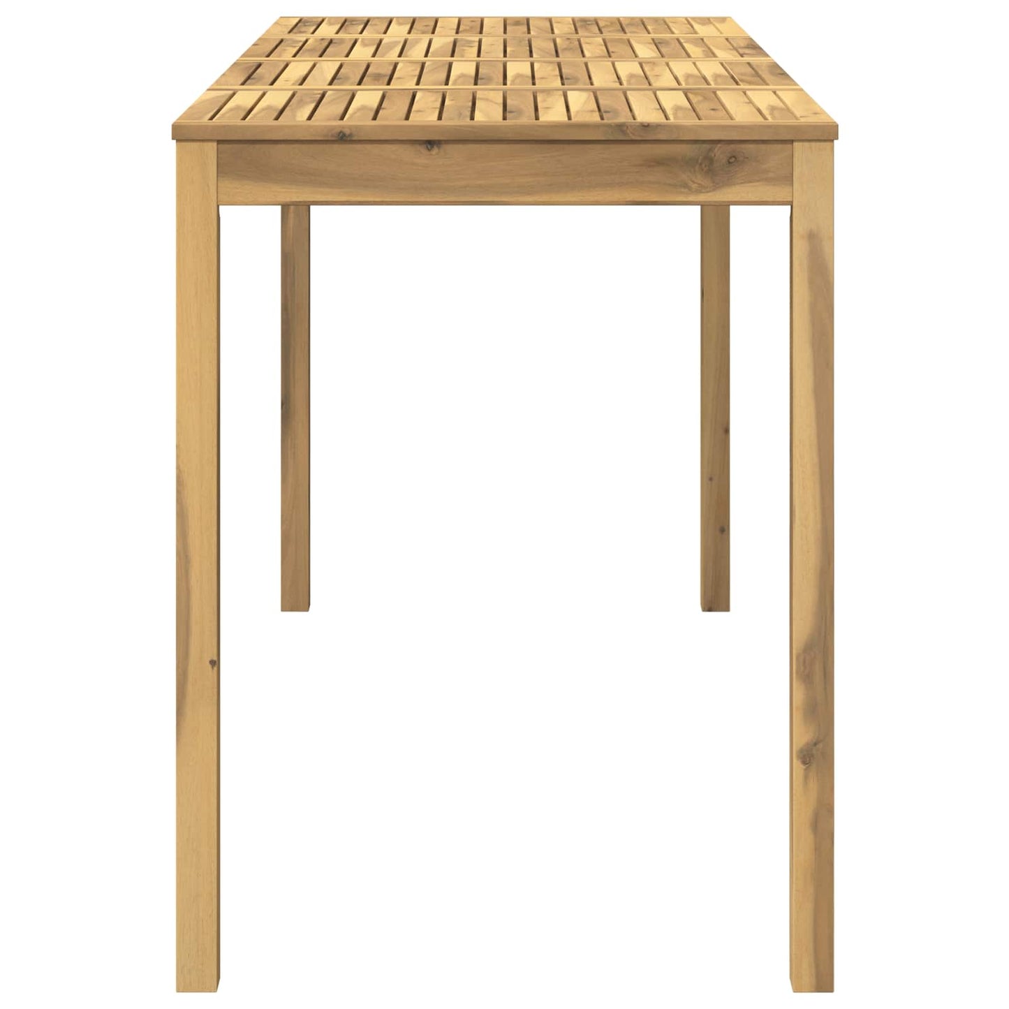 vidaXL Garden Bar Table White 196 x 80.5 x 105 cm Solid Acacia Wood