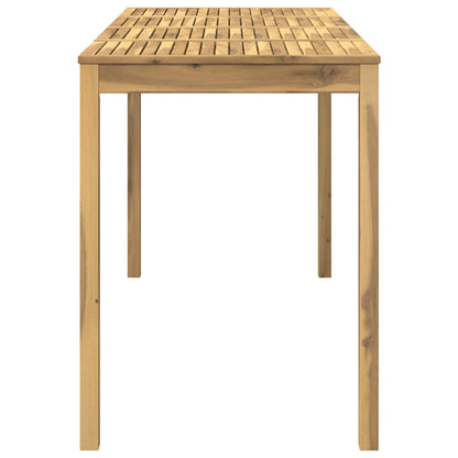 vidaXL Garden Bar Table White 196 x 80.5 x 105 cm Solid Acacia Wood