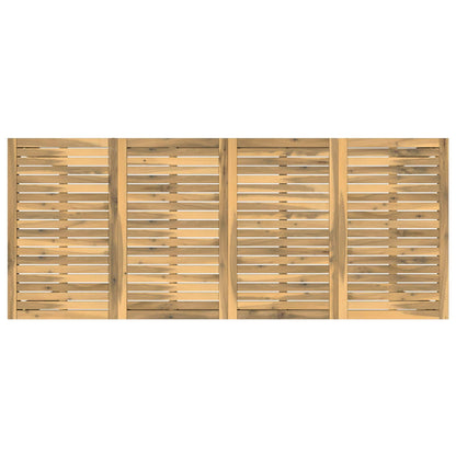 vidaXL Garden Bar Table White 196 x 80.5 x 105 cm Solid Acacia Wood