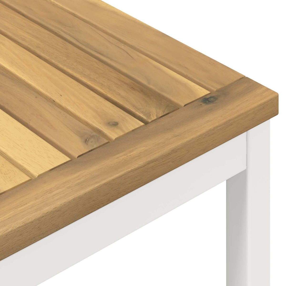vidaXL Coffee Table White 80 x 80.5 x 45 cm Solid Acacia Wood