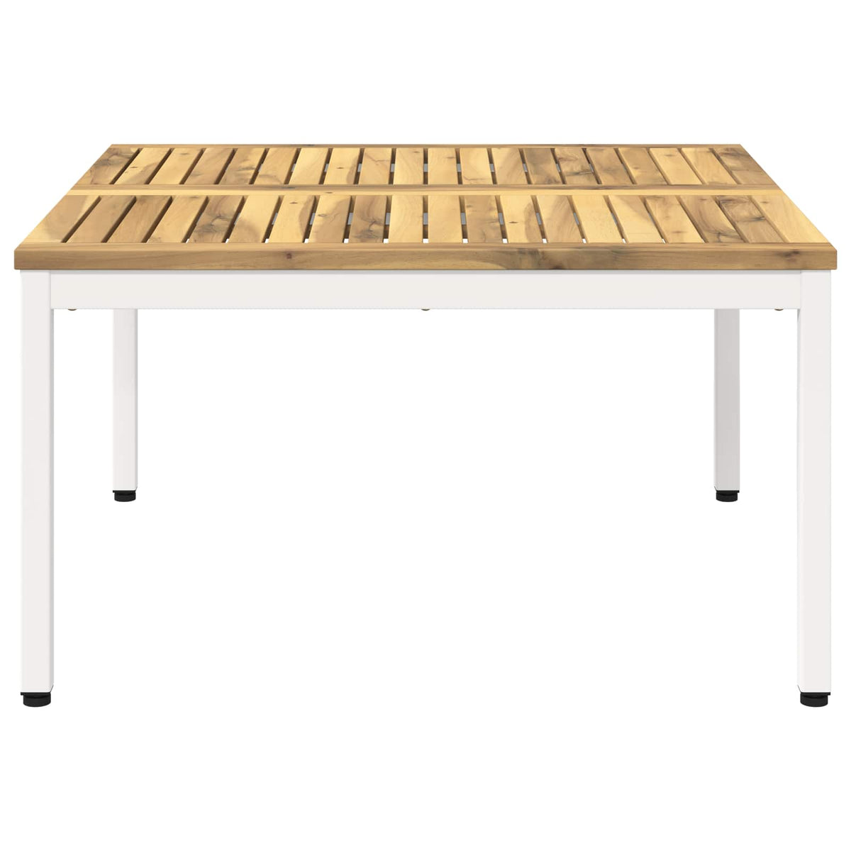 vidaXL Coffee Table White 80 x 80.5 x 45 cm Solid Acacia Wood