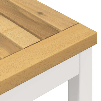 vidaXL Coffee Table White 98 x 100.5 x 45 cm Solid Acacia Wood