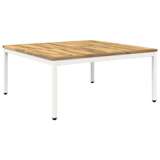 vidaXL Coffee Table White 98 x 100.5 x 45 cm Solid Acacia Wood