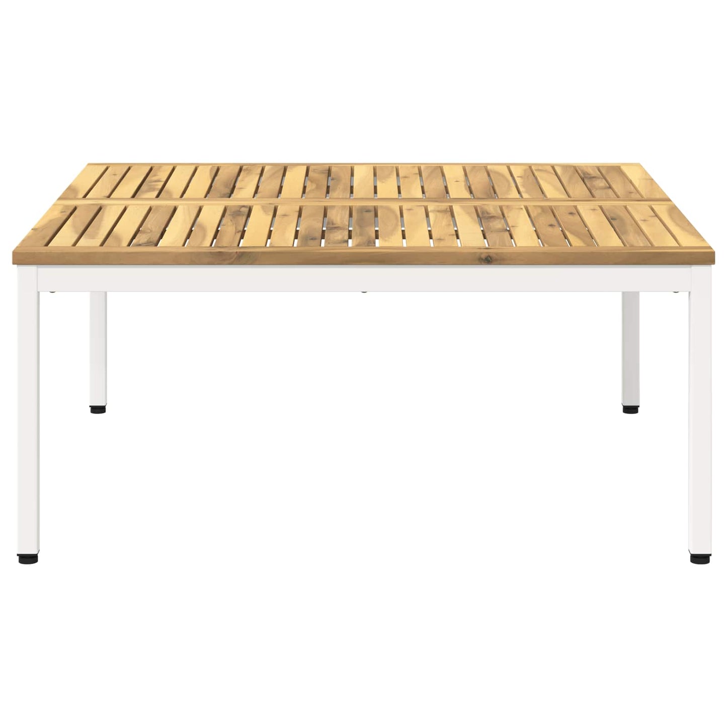 vidaXL Coffee Table White 100 x 100.5 x 45 cm Solid Acacia Wood