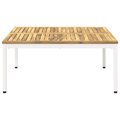 vidaXL Coffee Table White 98 x 100.5 x 45 cm Solid Acacia Wood