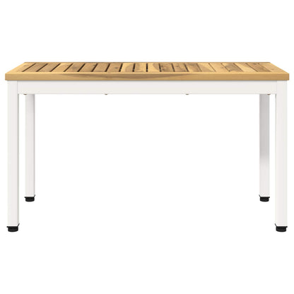 vidaXL Garden Bench 80.5 x 35 x 45 cm Solid Acacia Wood White
