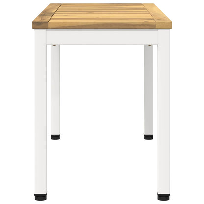 vidaXL Garden Bench 80.5 x 35 x 45 cm Solid Acacia Wood White