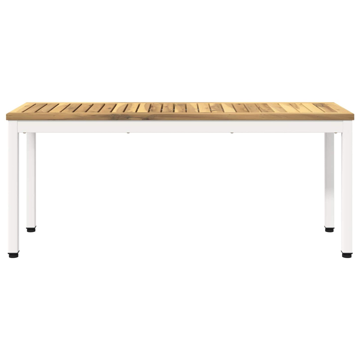 vidaXL Garden Bench 108.5 x 35 x 45 cm Solid Acacia Wood White