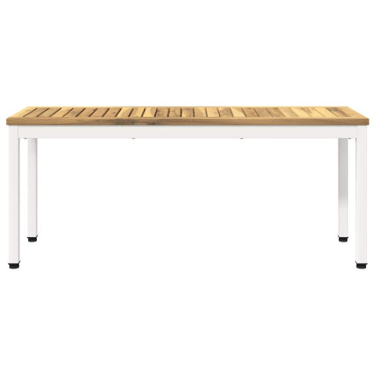 vidaXL Garden Bench 108.5 x 35 x 45 cm Solid Acacia Wood White
