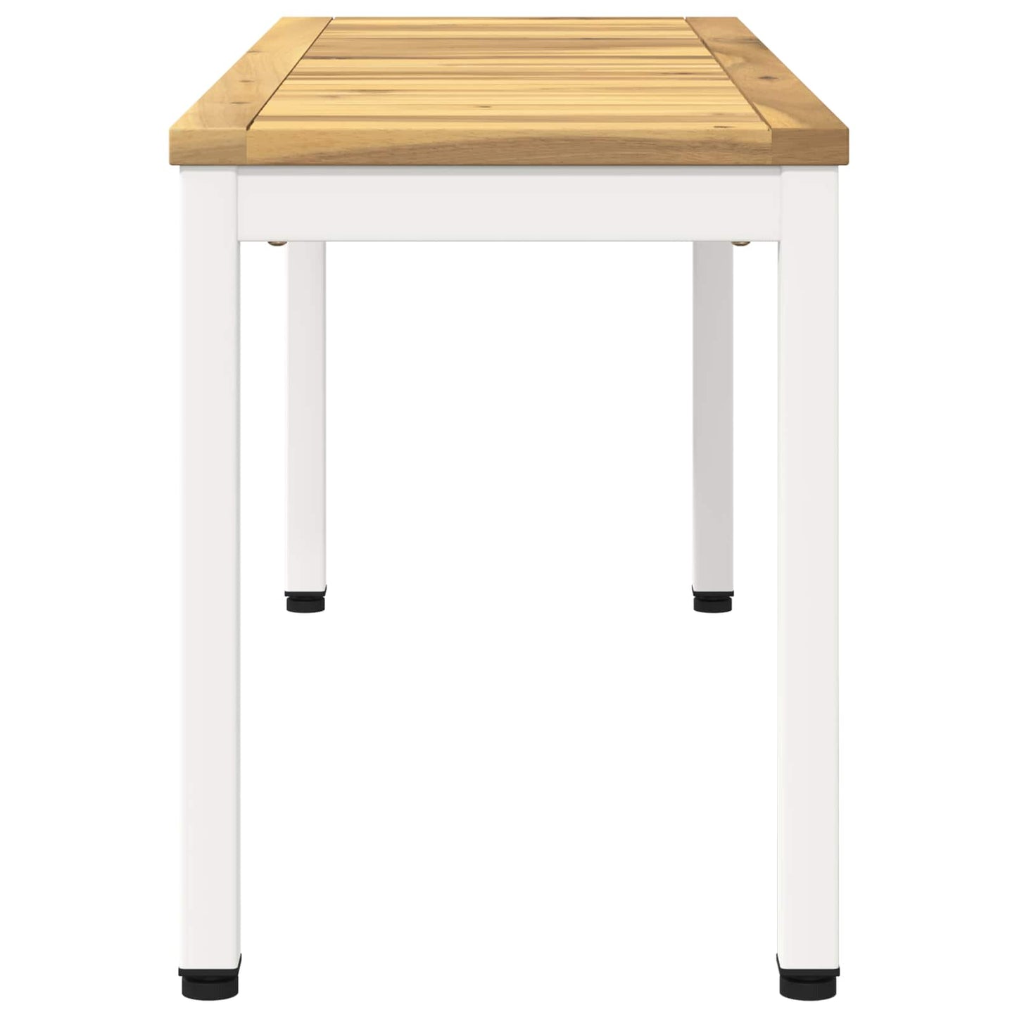 vidaXL Garden Bench 108.5 x 35 x 45 cm Solid Acacia Wood White