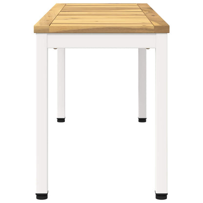 vidaXL Garden Bench 108.5 x 35 x 45 cm Solid Acacia Wood White