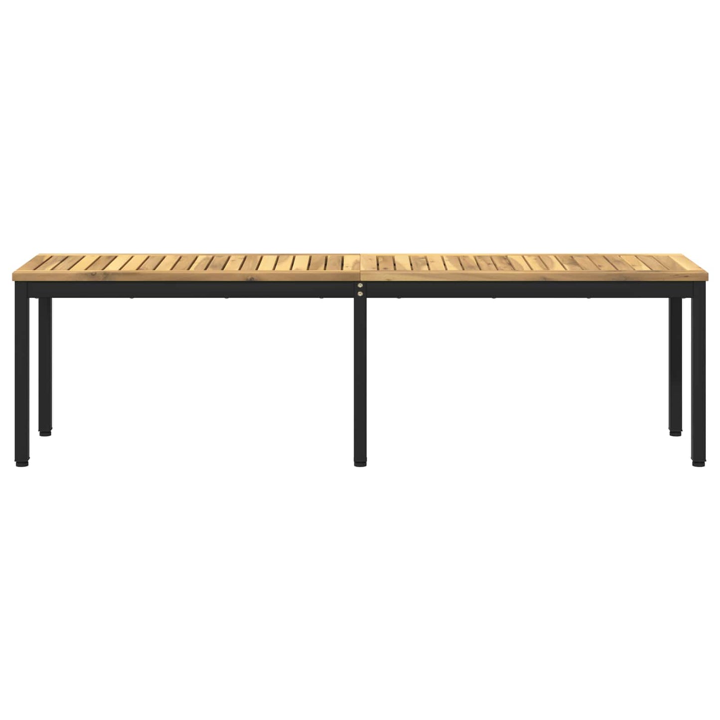 vidaXL Garden Bench 161 x 35 x 45 cm Solid Acacia Wood White and Black
