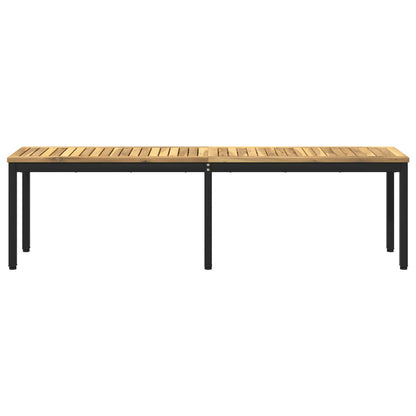 vidaXL Garden Bench 161 x 35 x 45 cm Solid Acacia Wood White and Black