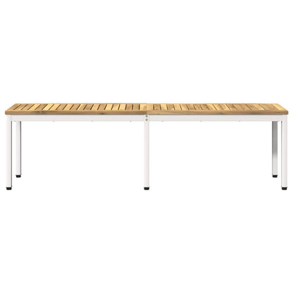 vidaXL Garden Bench 161 x 35 x 45 cm Solid Acacia Wood White