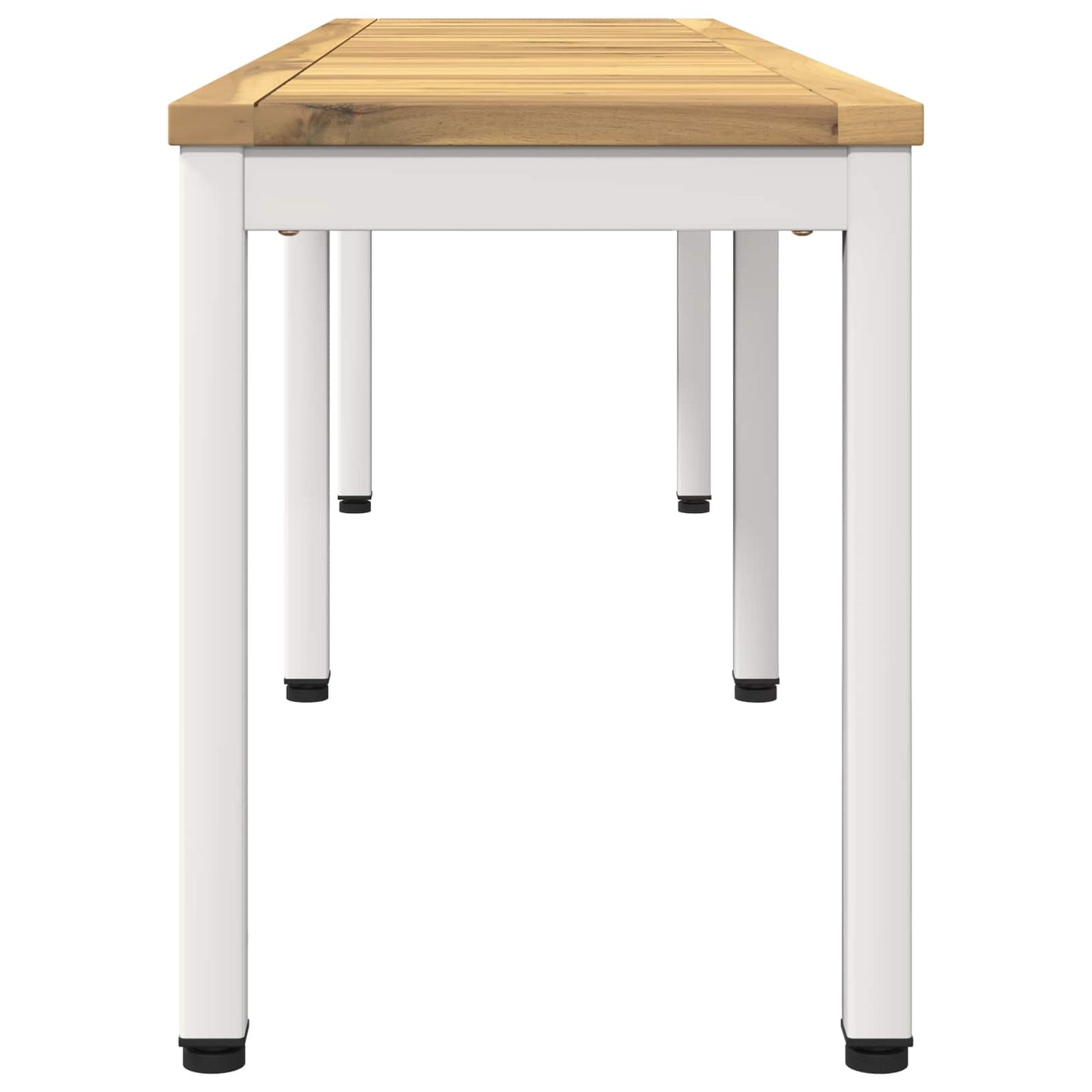 vidaXL Garden Bench 161 x 35 x 45 cm Solid Acacia Wood White