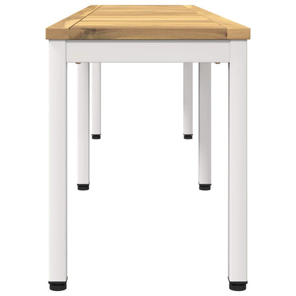 vidaXL Garden Bench 161 x 35 x 45 cm Solid Acacia Wood White