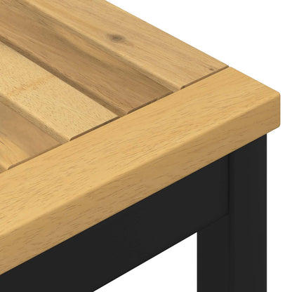vidaXL Garden Bench 201 x 35 x 45 cm Solid Acacia Wood White and Black
