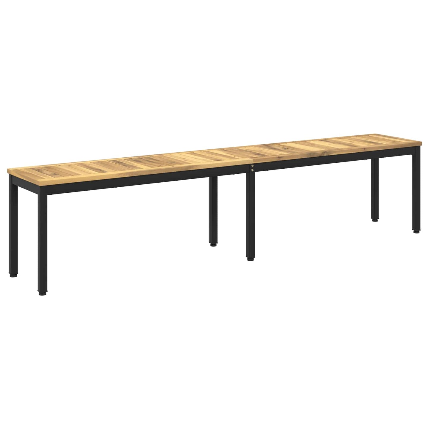 vidaXL Garden Bench 201 x 35 x 45 cm Solid Acacia Wood White and Black