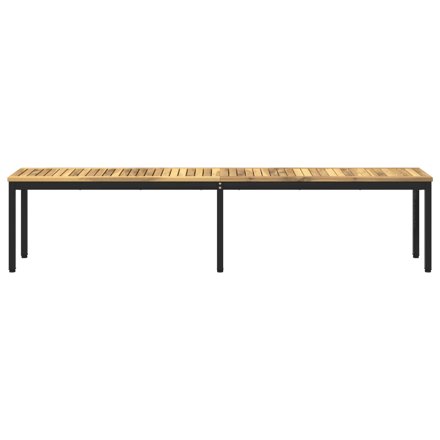 vidaXL Garden Bench 201 x 35 x 45 cm Solid Acacia Wood White and Black
