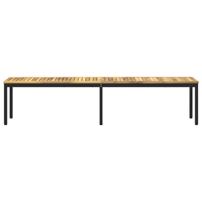 vidaXL Garden Bench 201 x 35 x 45 cm Solid Acacia Wood White and Black