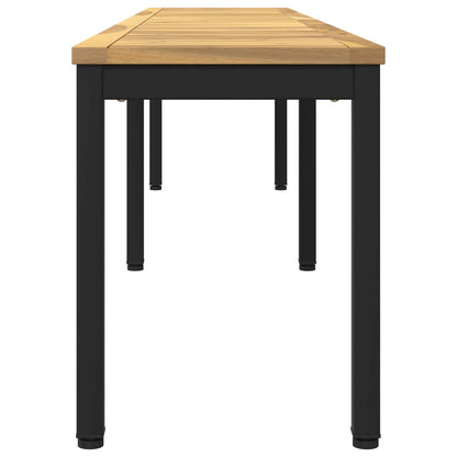 vidaXL Garden Bench 201 x 35 x 45 cm Solid Acacia Wood White and Black