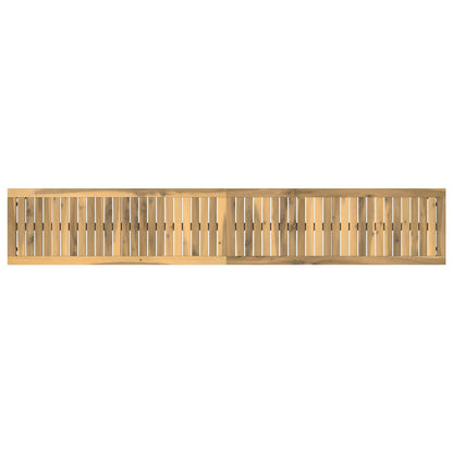 vidaXL Garden Bench 201 x 35 x 45 cm Solid Acacia Wood White and Black