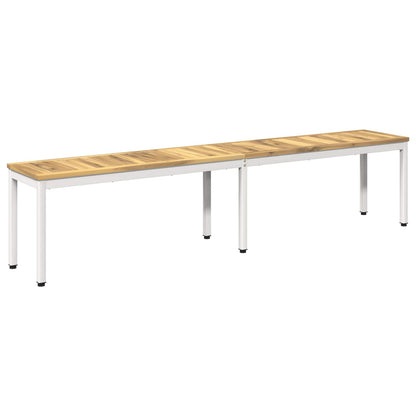 vidaXL Garden Bench 201 x 35 x 45 cm Solid Acacia Wood White