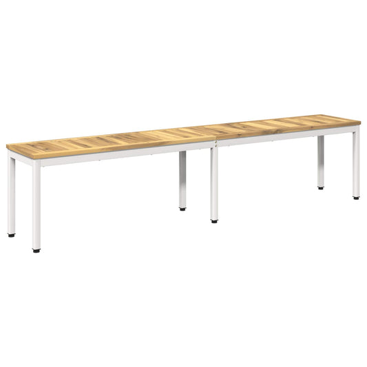 vidaXL Garden Bench 201 x 35 x 45 cm Solid Acacia Wood White