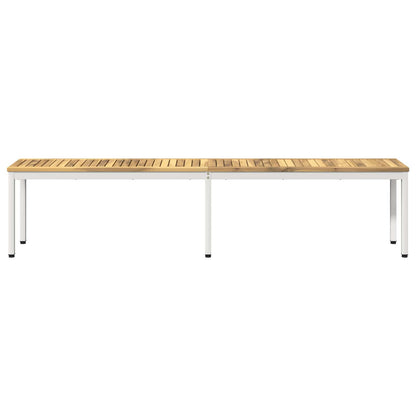 vidaXL Garden Bench 201 x 35 x 45 cm Solid Acacia Wood White