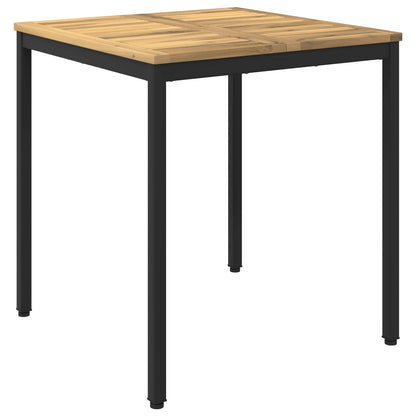 vidaXL Garden Dinner Table White and Black 70 x 68.5 x 75 cm