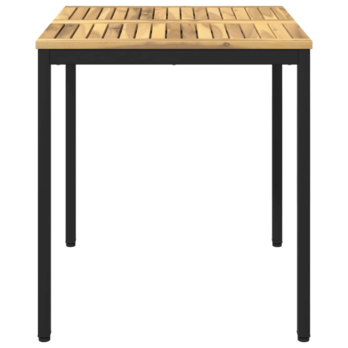 vidaXL Garden Dinner Table White and Black 70 x 68.5 x 75 cm